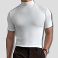 Men's Breathable Turtleneck Shirt - Short-Sleeve Summer Top