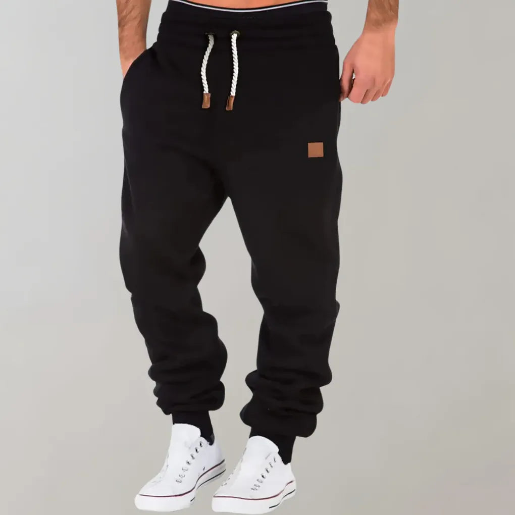 Men's Cotton Jogger Pants, Relaxed Fit with Tapered Leg