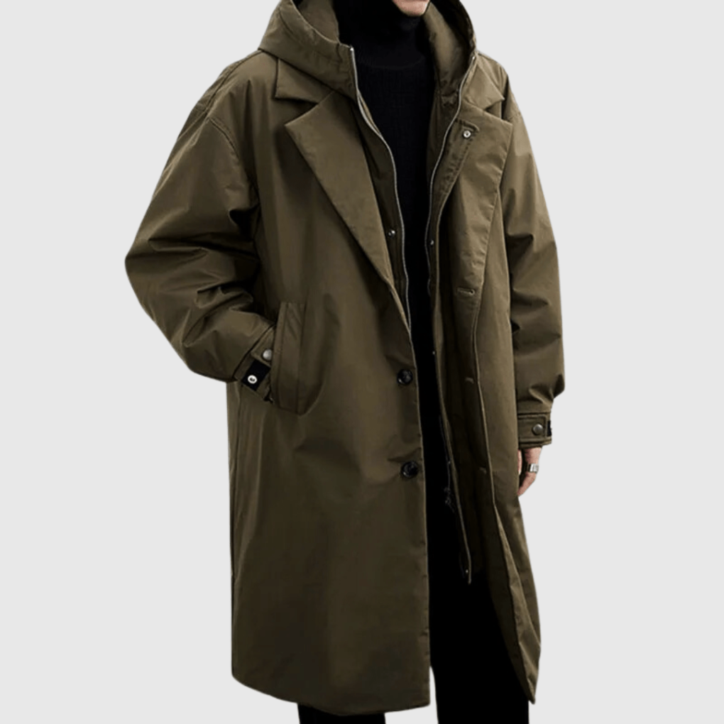 Waterproof Raincoat for Men, Breathable All-Weather Jacket with Hood