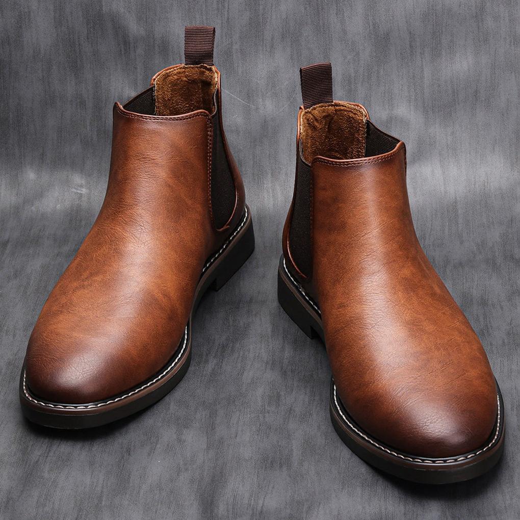 Men's Chelsea Boots - Classic Ankle Boots with Elastic Side Panels
