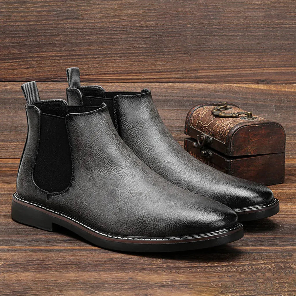 Men's Chelsea Boots - Classic Ankle Boots with Elastic Side Panels
