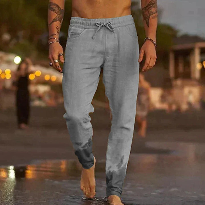 Men's Linen-Blend Casual Pants - Lightweight, Relaxed Fit