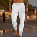 Men's Linen-Blend Casual Pants - Lightweight, Relaxed Fit