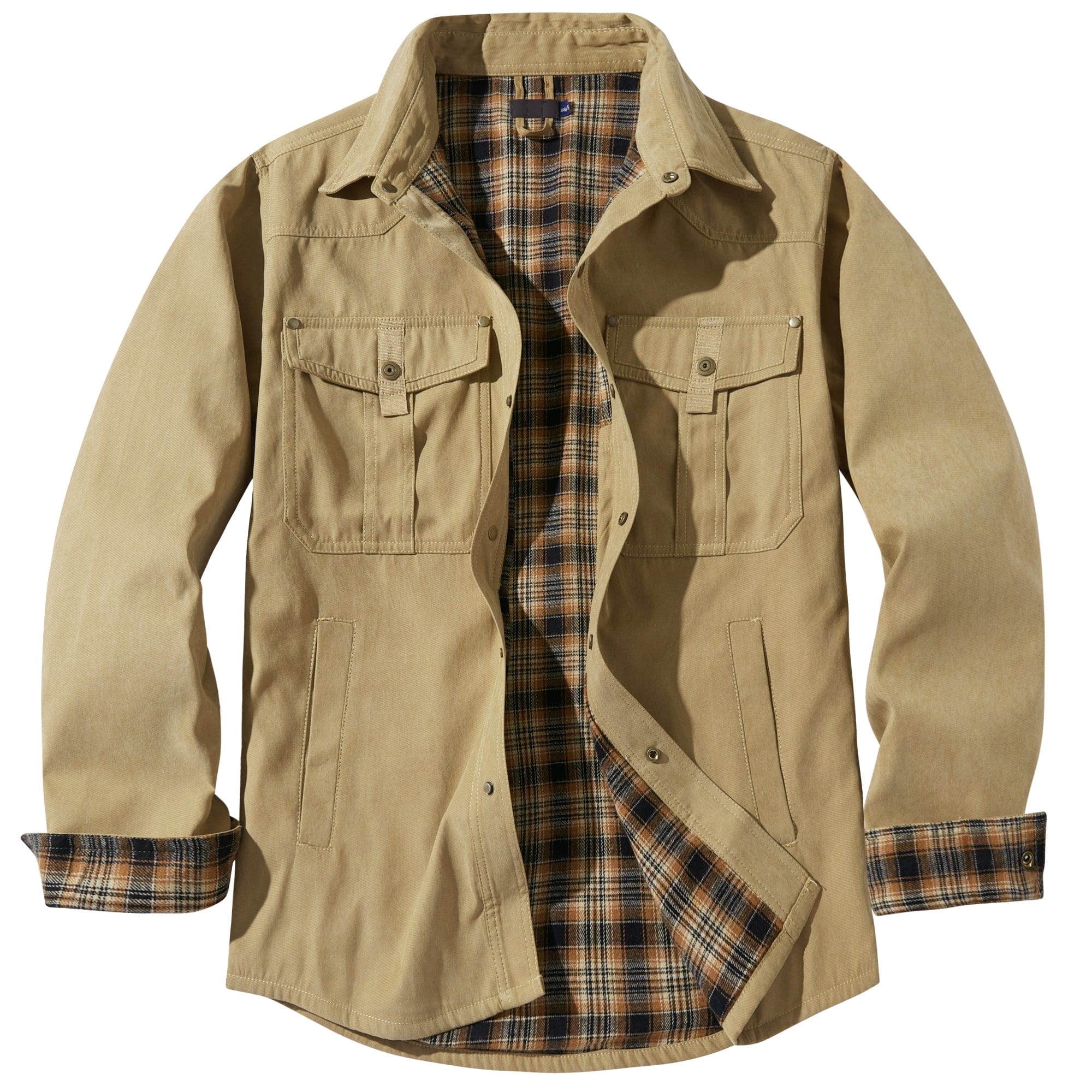 Traverse Insulated Jacket for Men - Polyester Cotton-Flannel Outdoor Coat