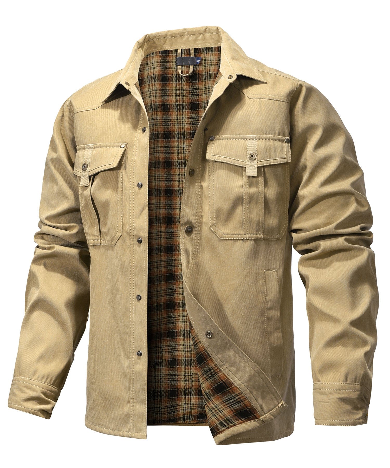 Traverse Insulated Jacket for Men - Polyester Cotton-Flannel Outdoor Coat