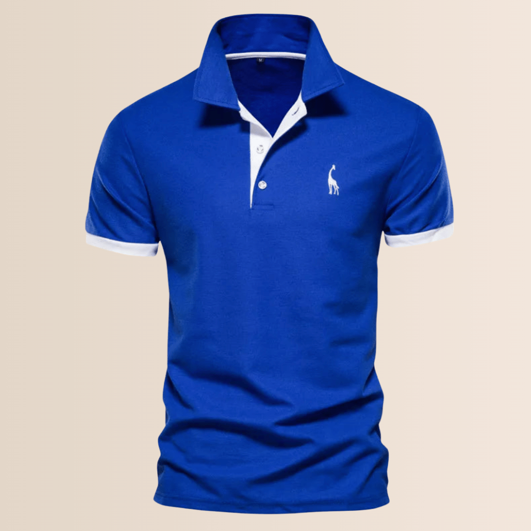 Men's Stand Collar Polo Shirt, Breathable Polyester V-Neck Casual Top