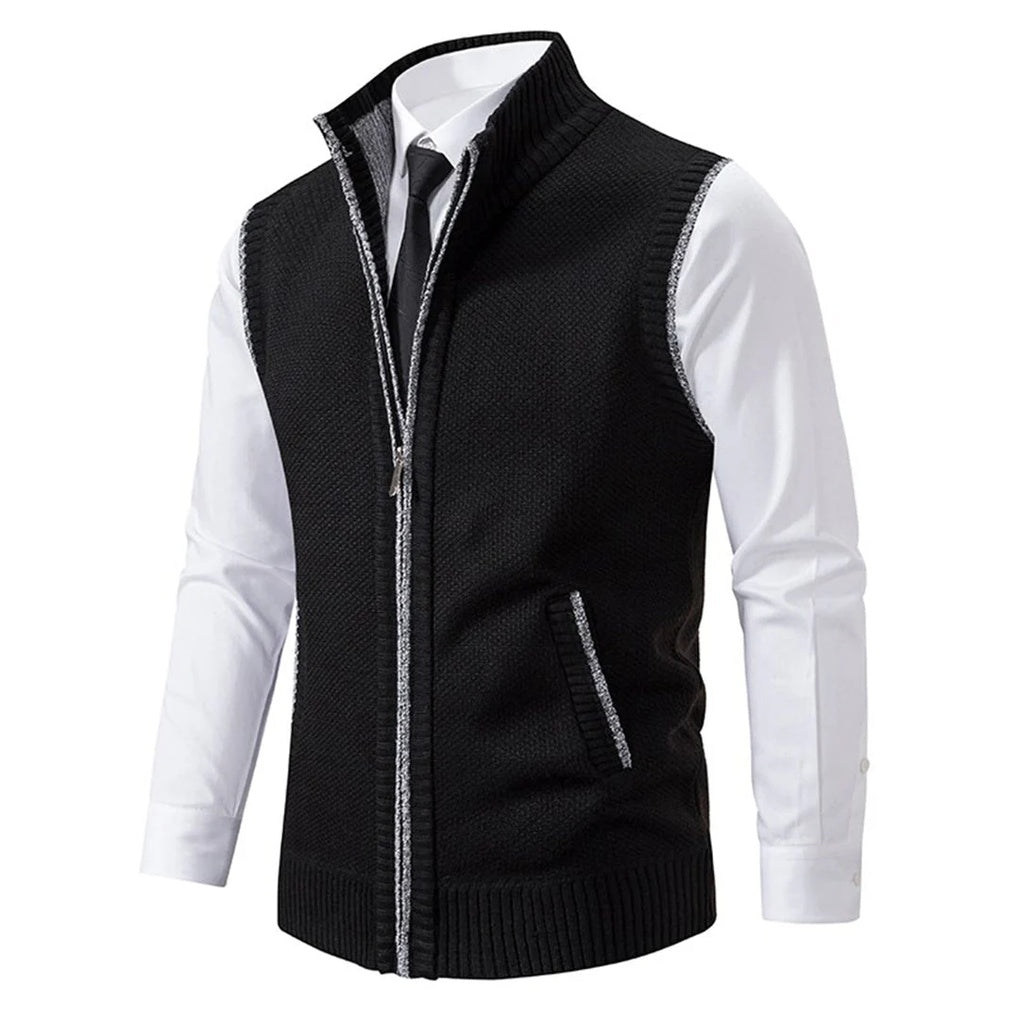 Men's Suit Vest - Five-Button Waistcoat with Adjustable Back Strap
