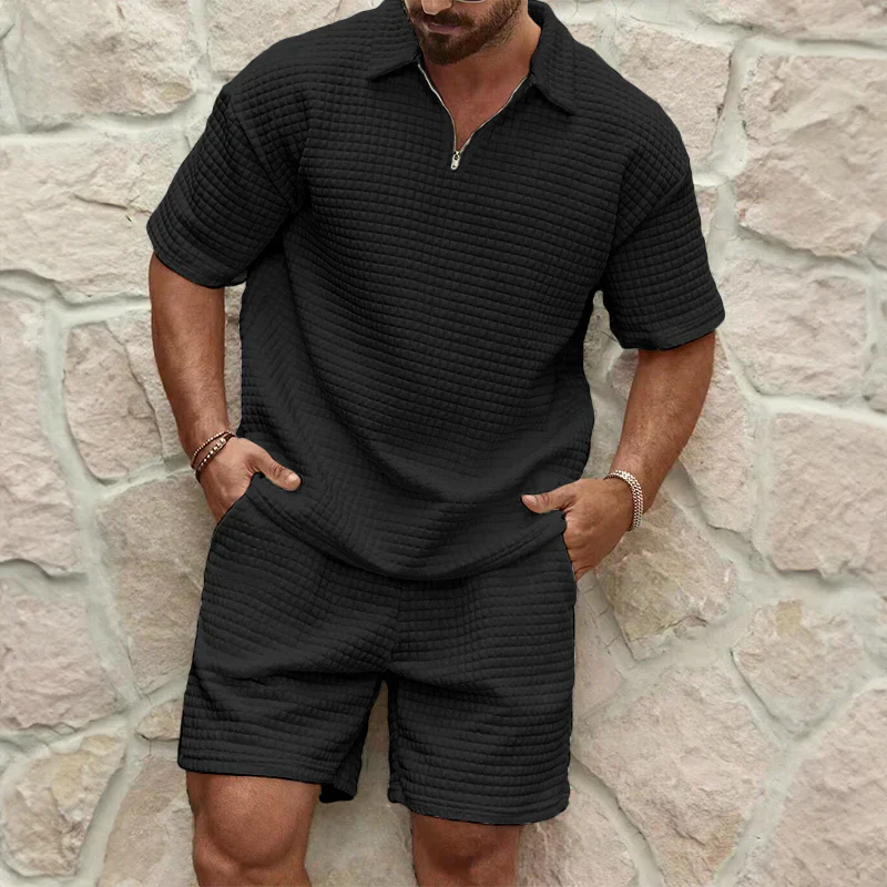 Men's Lightweight Leisure Set, Breathable Poly-Cotton Two-Piece