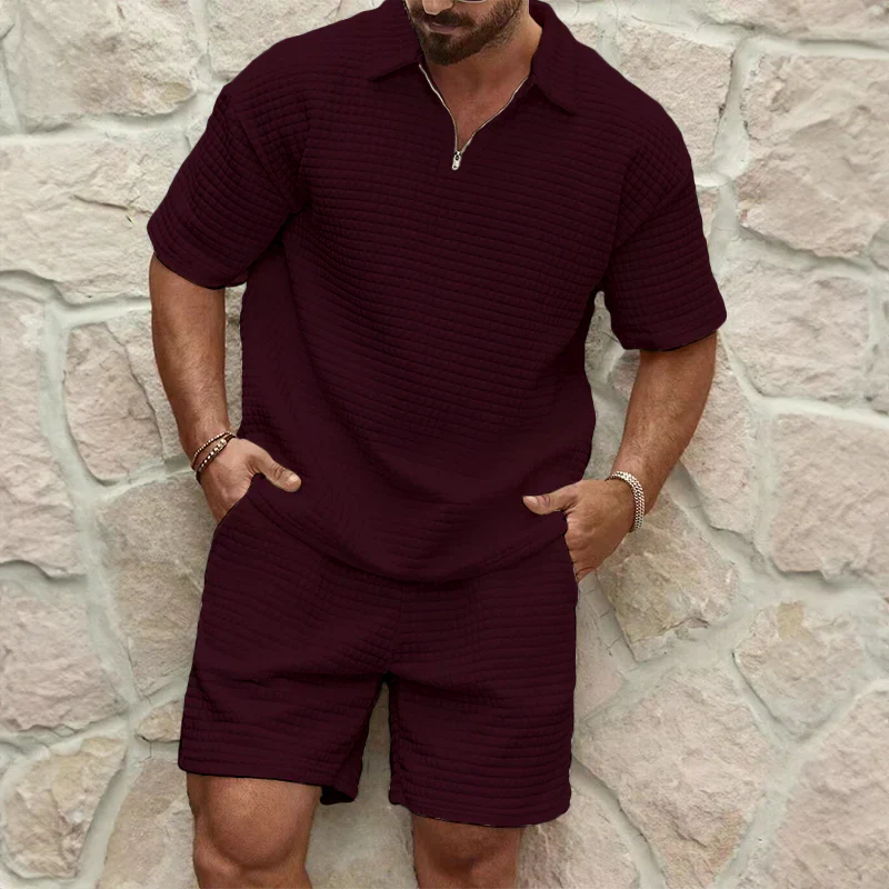 Men's Lightweight Leisure Set, Breathable Poly-Cotton Two-Piece