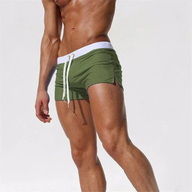 Men's Swim Shorts, Quick-Dry Trunks with Side Slits for Active Days