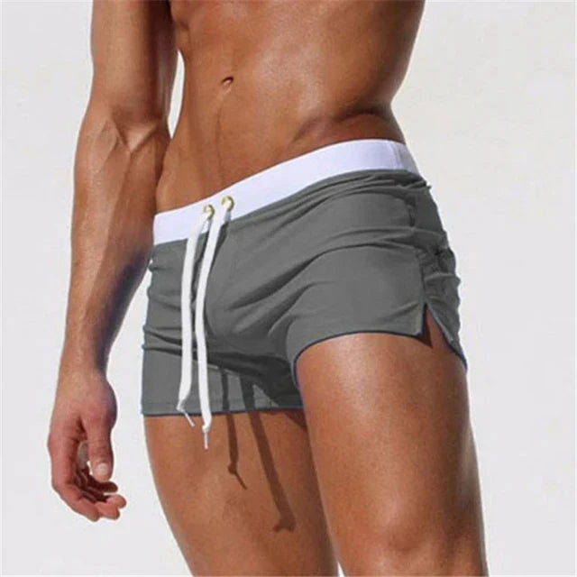 Men's Swim Shorts, Quick-Dry Trunks with Side Slits for Active Days