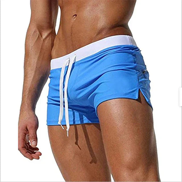 Men's Swim Shorts, Quick-Dry Trunks with Side Slits for Active Days
