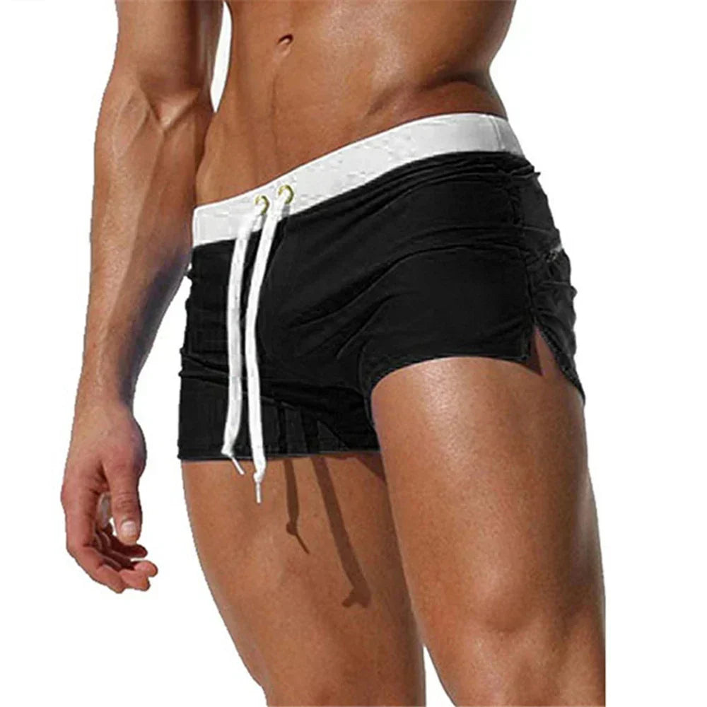 Men's Swim Shorts, Quick-Dry Trunks with Side Slits for Active Days