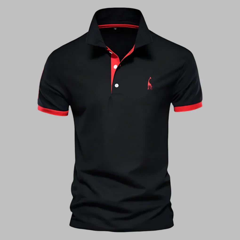 Men's Elegant Polo Shirt - Structured Collar Smart-Casual Knit Polo