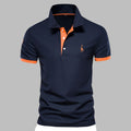 Men's Elegant Polo Shirt - Structured Collar Smart-Casual Knit Polo