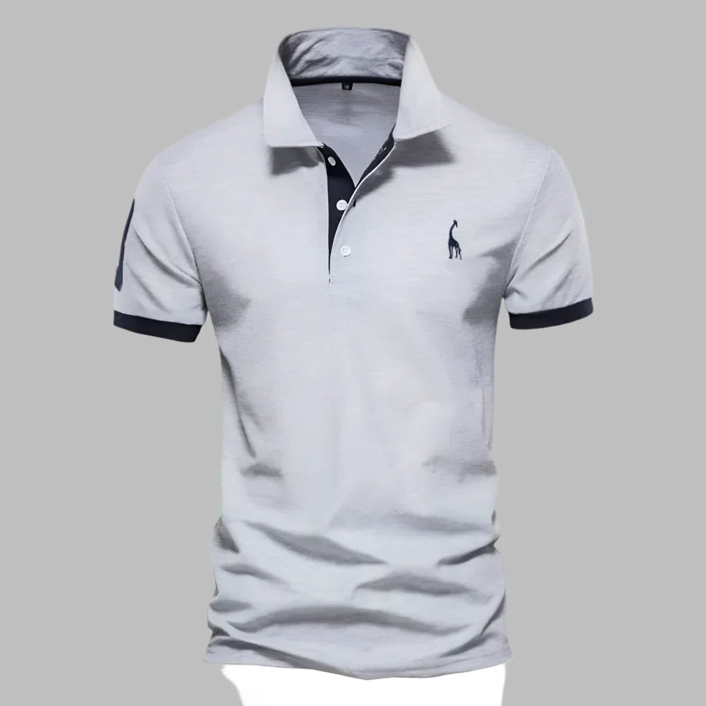 Men's Elegant Polo Shirt - Structured Collar Smart-Casual Knit Polo