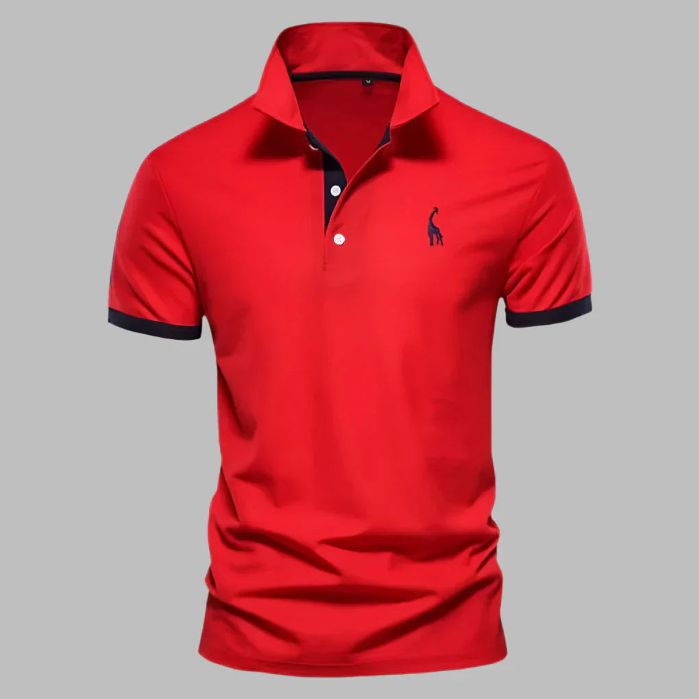 Men's Elegant Polo Shirt - Structured Collar Smart-Casual Knit Polo