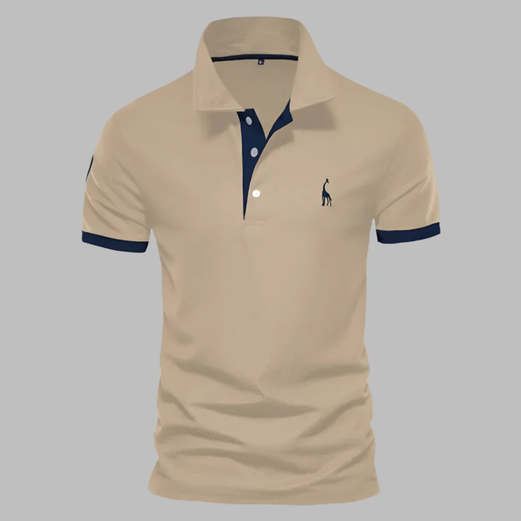 Men's Elegant Polo Shirt - Structured Collar Smart-Casual Knit Polo