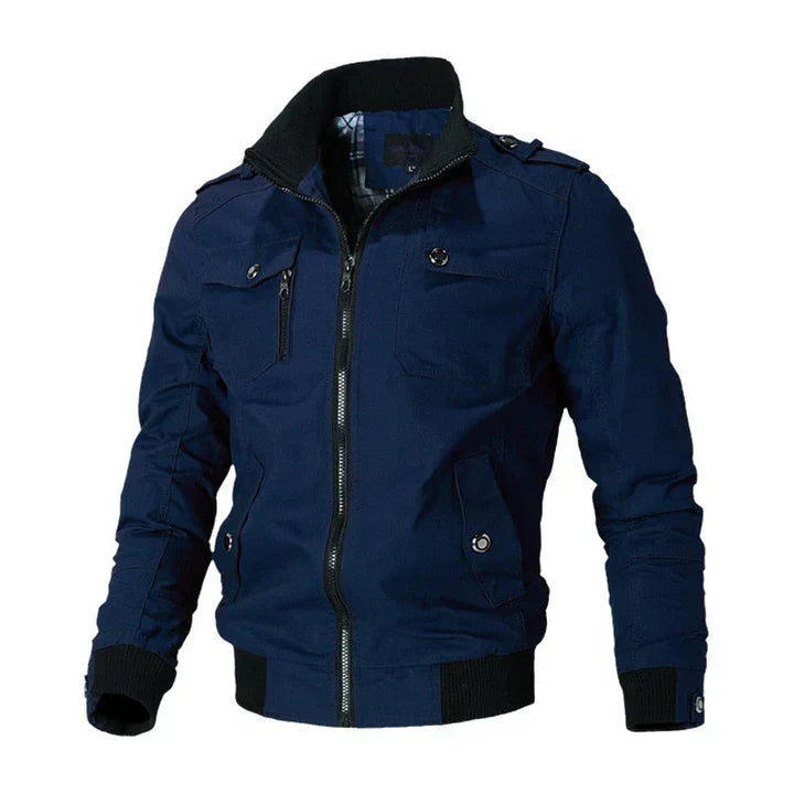 Men's Bomber Jacket, Midweight Zip-Up with Ribbed Cuffs