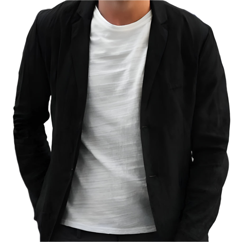 Men's Linen Blazer, Lightweight Breathable Jacket for Casual to Semi-Formal Wear