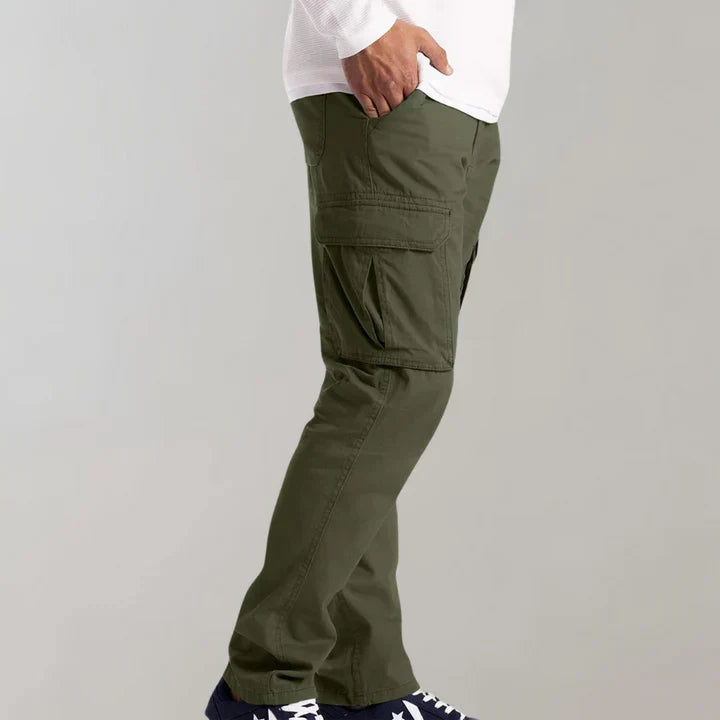 Men's Cargo Pants with Multiple Pockets, Durable Trousers for Everyday Wear