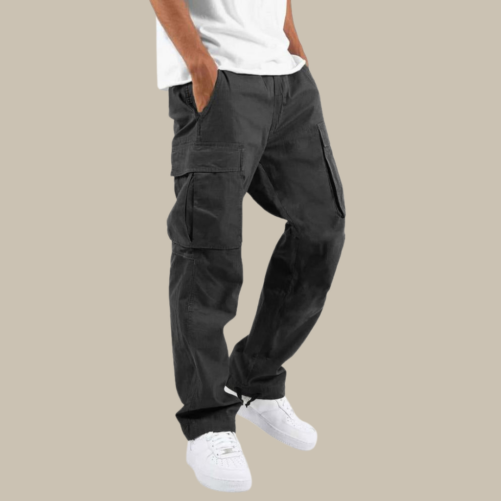 Men's Cargo Pants - Stretch Fabric Multi-Pocket Trousers