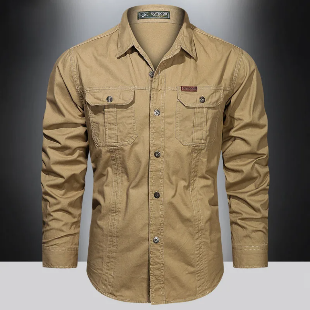 Men's Outdoor Long Sleeve Shirt, Quick Dry Breathable Hiking Shirt