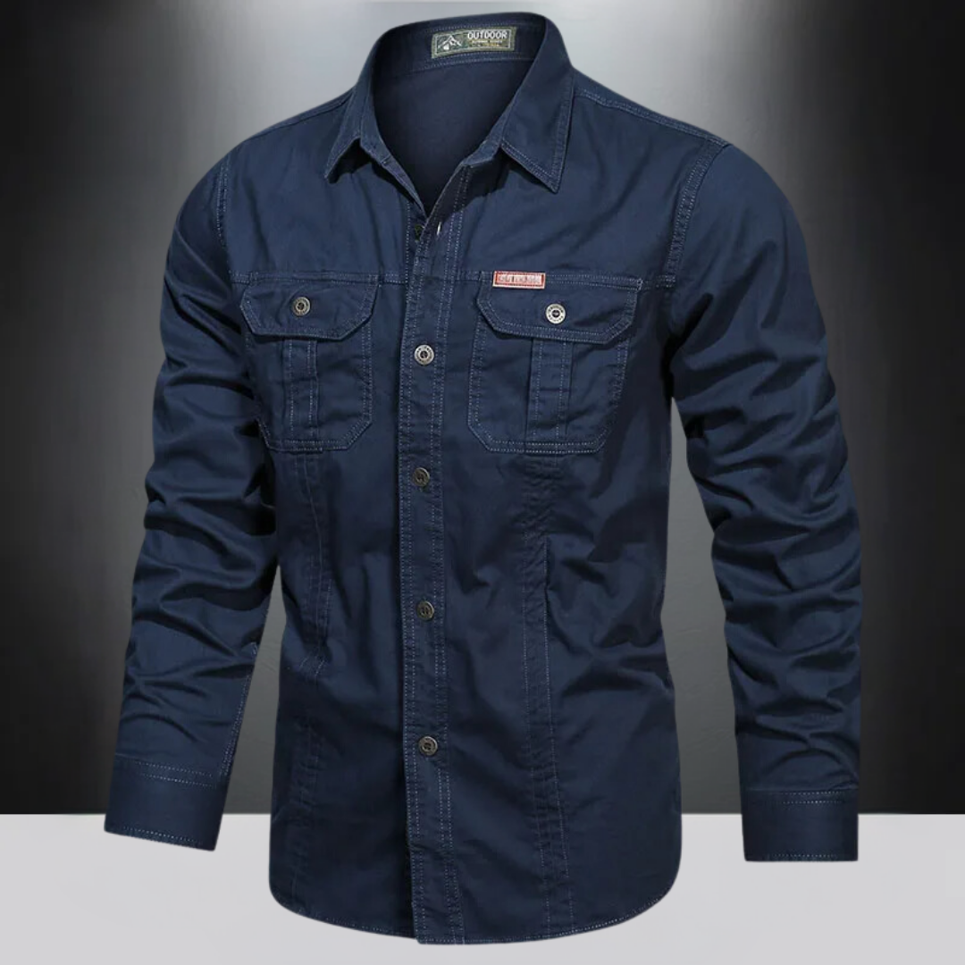 Men's Outdoor Long Sleeve Shirt, Quick Dry Breathable Hiking Shirt