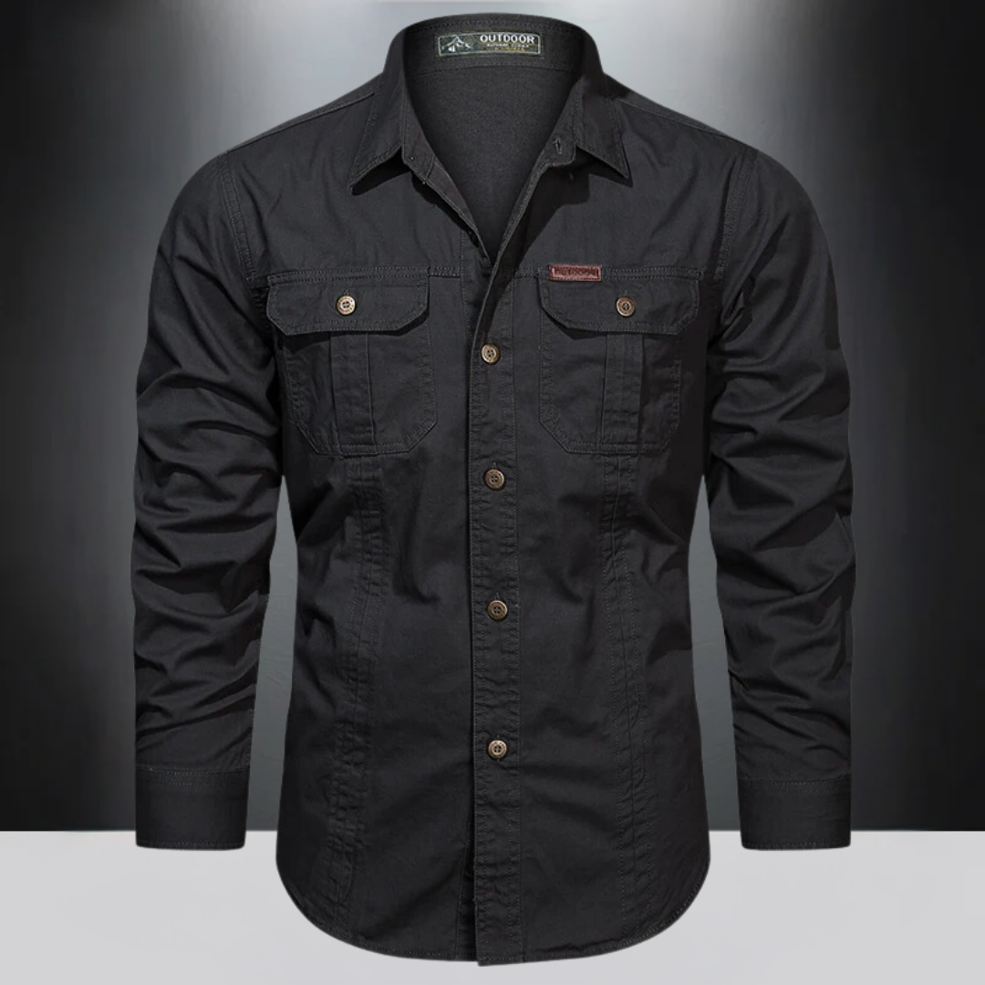 Men's Outdoor Long Sleeve Shirt, Quick Dry Breathable Hiking Shirt