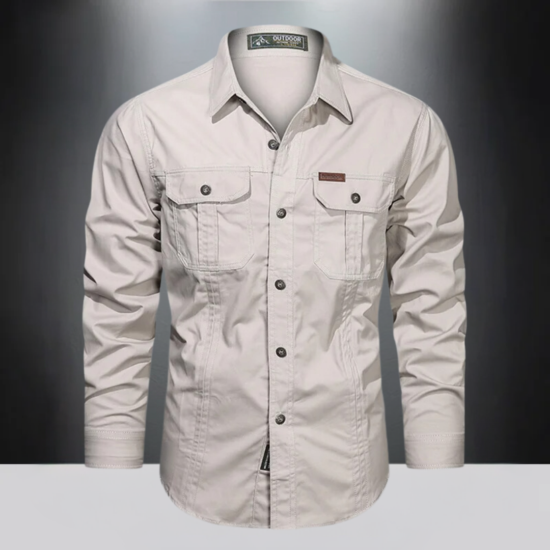 Men's Outdoor Long Sleeve Shirt, Quick Dry Breathable Hiking Shirt