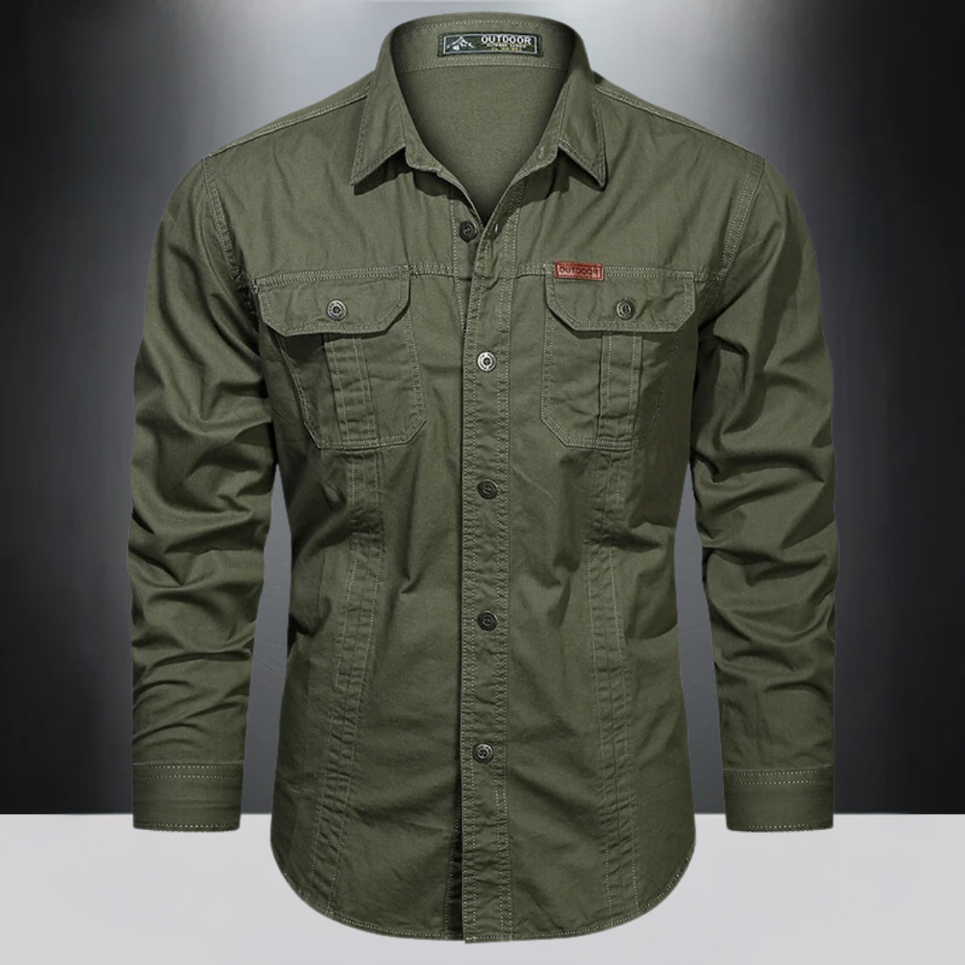 Men's Outdoor Long Sleeve Shirt, Quick Dry Breathable Hiking Shirt