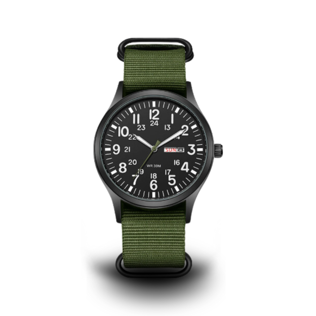 Men's Military Outdoor Watch - Rugged Water-Resistant Watch with Luminous Dial