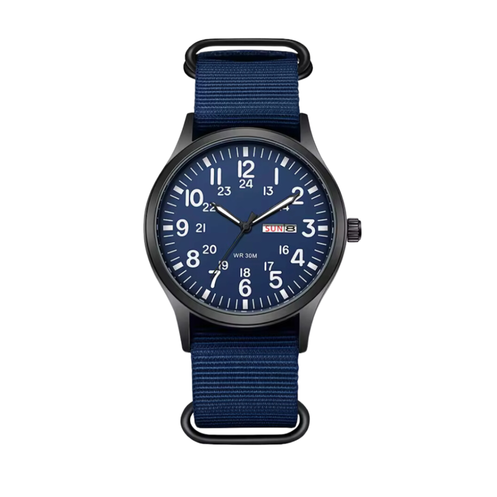 Men's Military Outdoor Watch - Rugged Water-Resistant Watch with Luminous Dial