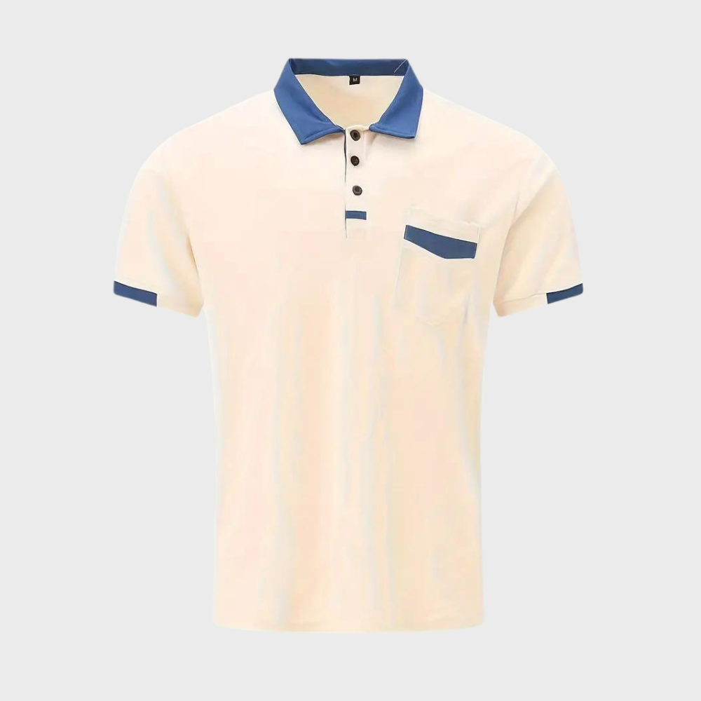 Men's Classic Polo Shirt, Breathable Polyester Short Sleeve Top