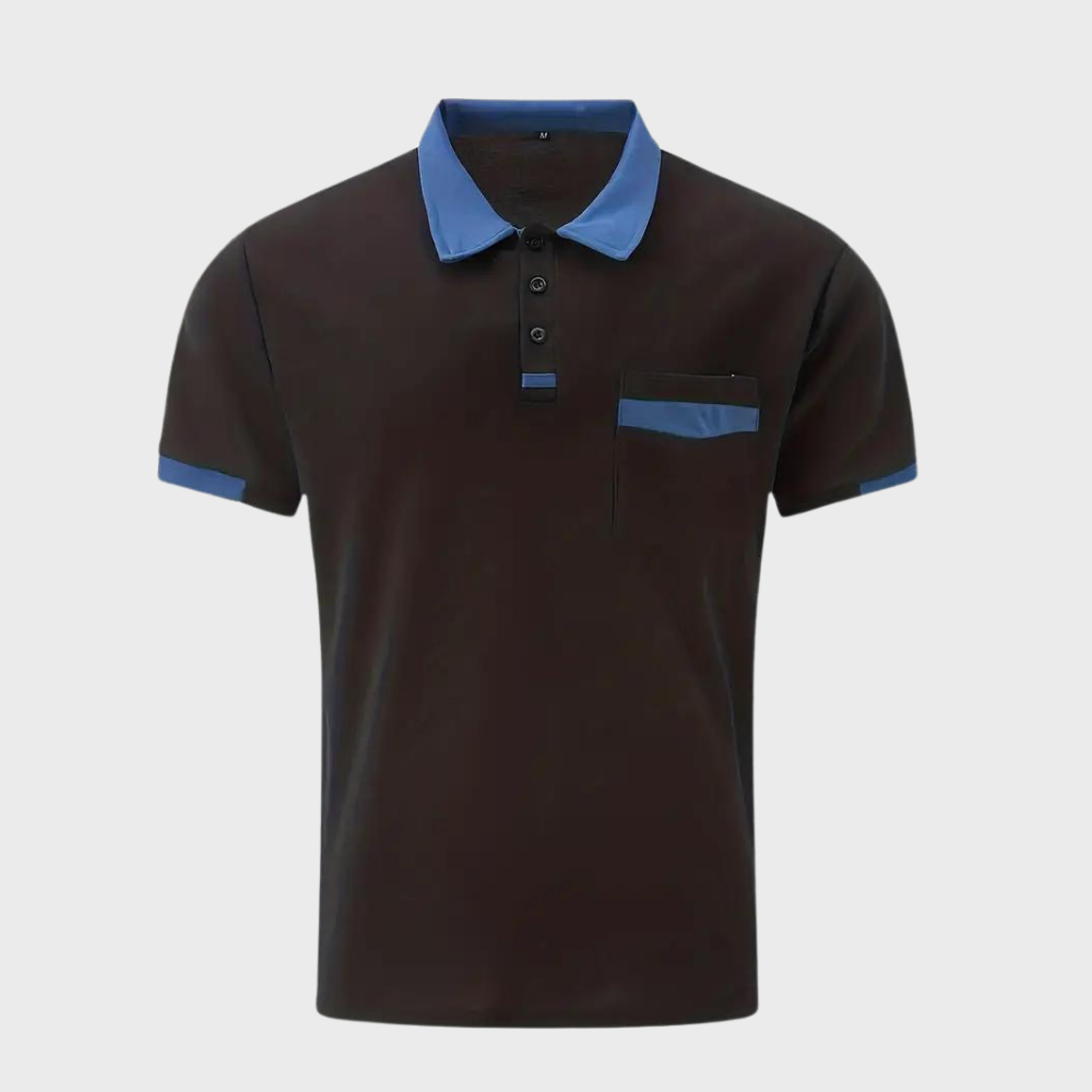 Men's Classic Polo Shirt, Breathable Polyester Short Sleeve Top