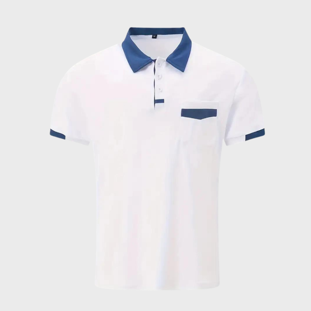 Men's Classic Polo Shirt, Breathable Polyester Short Sleeve Top