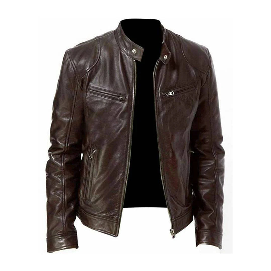 Men's Classic Leather Jacket | Timeless Moto-Style Outerwear