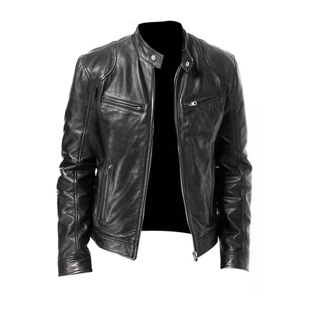 Men's Classic Leather Jacket | Timeless Moto-Style Outerwear