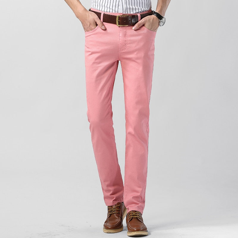 Men's Straight-Leg Summer Trousers with Pockets