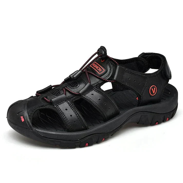 Men's Closed-Toe Outdoor Sandals | Adjustable Drawstring Trail Sandals