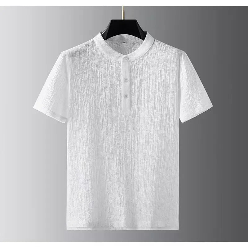 Men's Two Piece Shirt & Trouser Set - Textured Relaxed Fit Outfit