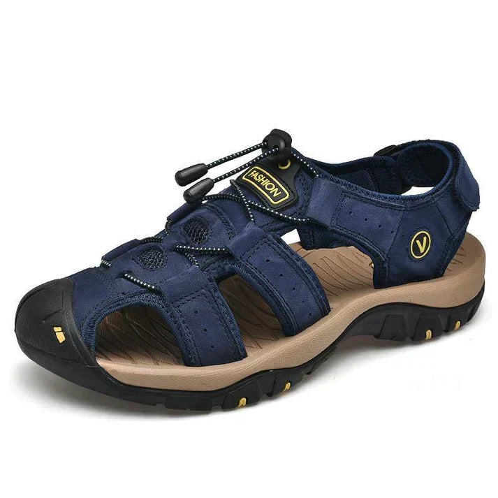 Men's Closed-Toe Outdoor Sandals | Adjustable Drawstring Trail Sandals