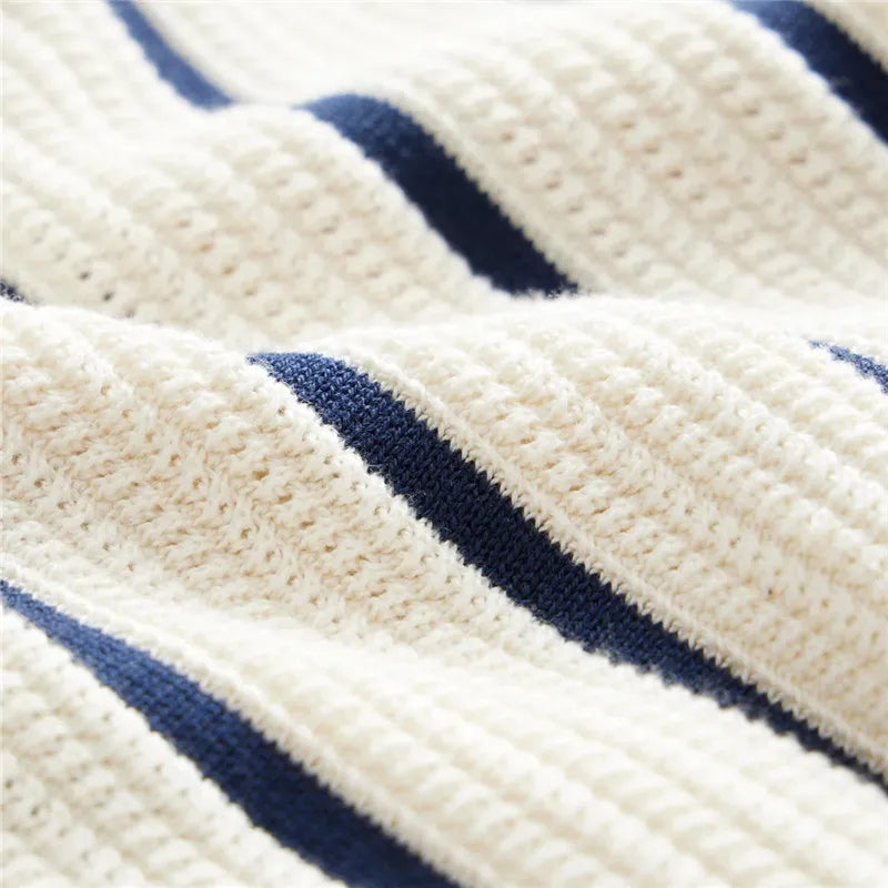 Portofino Striped Knit Polo for Men - Breathable Tailored Fit