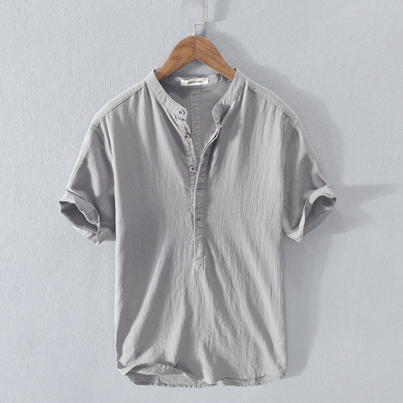 UrbanEdge Tee - Cotton-Linen Blend Casual T-Shirt for the Modern Man