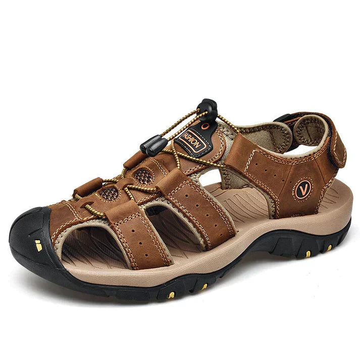 Men's Closed-Toe Outdoor Sandals | Adjustable Drawstring Trail Sandals