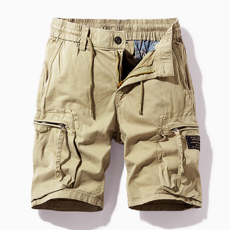 Men's Cargo Shorts with Drawstring Waist - Lightweight Summer Fit