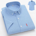 Men's Lightweight Summer Shirt with Button-Down Collar, Breathable Casual Fit