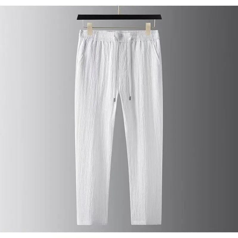 Men's Two Piece Shirt & Trouser Set - Textured Relaxed Fit Outfit