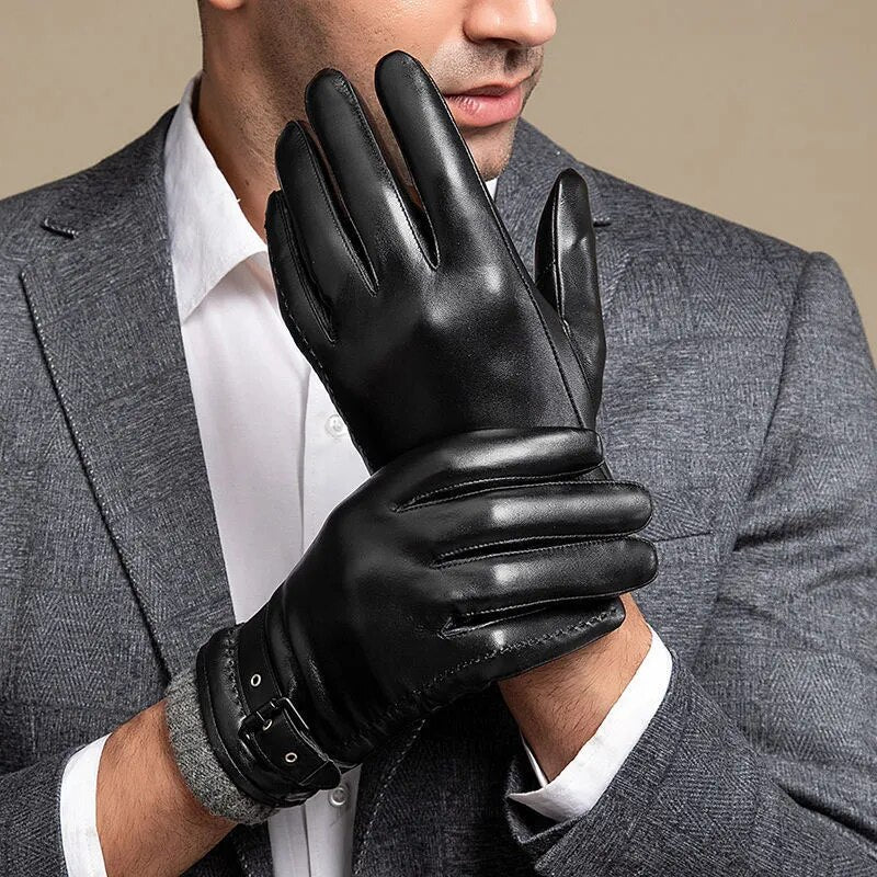 Leathron Gloves - Sheepskin Leather Touchscreen Gloves for Men