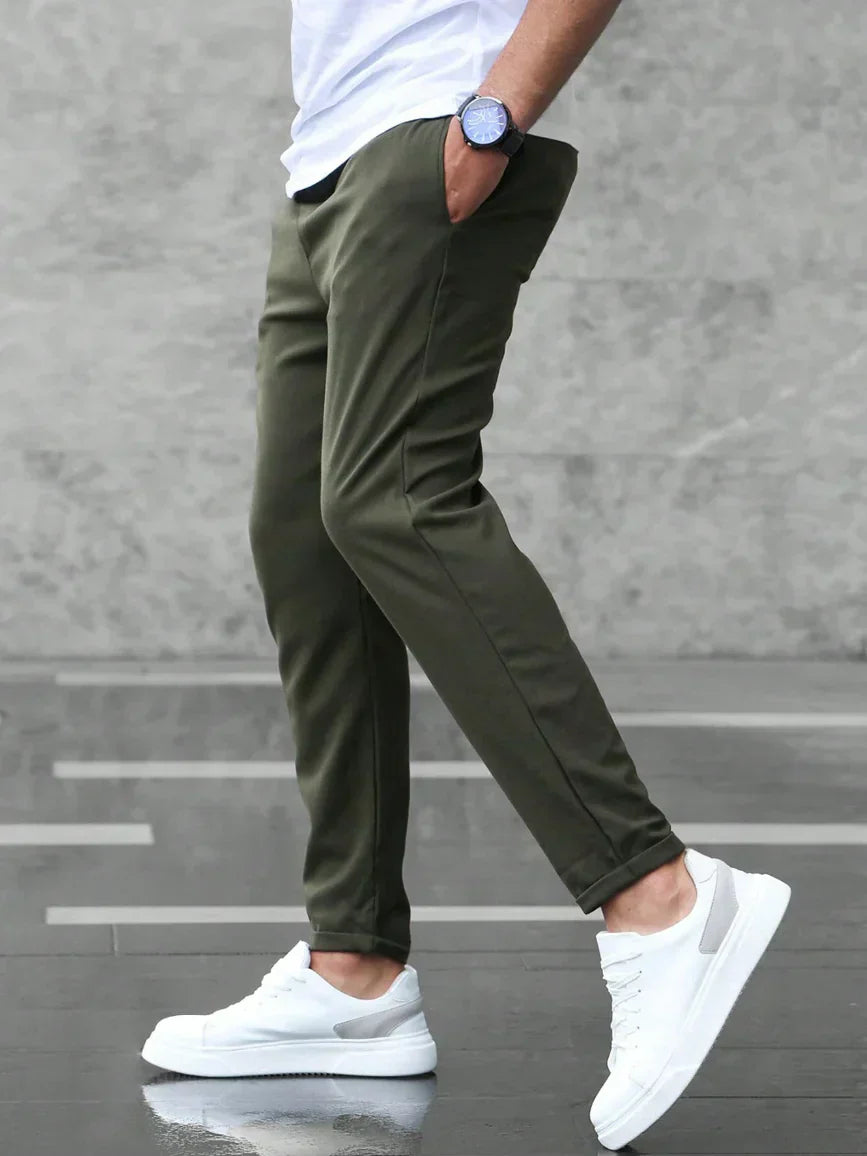 Men's Modern Stretch Pants - Slim Fit Stretch Trousers for Office & Casual